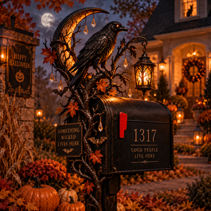 🎃 Haunted Mailbox Guardians™ – Lighted Halloween Mailbox Topper Collection