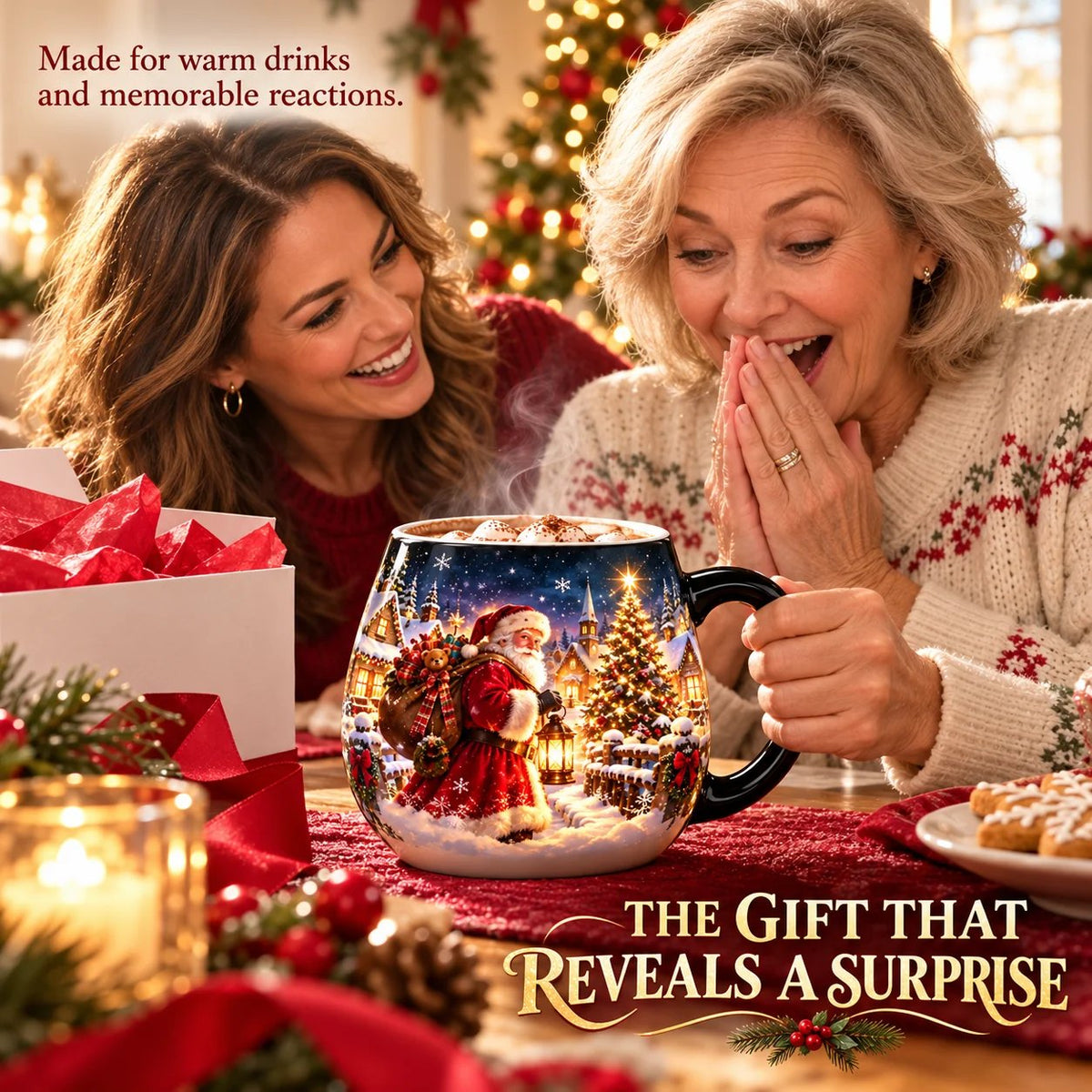 🎄Christmas Magic Color-Changing Mug – Heat Reveal Holiday Gift