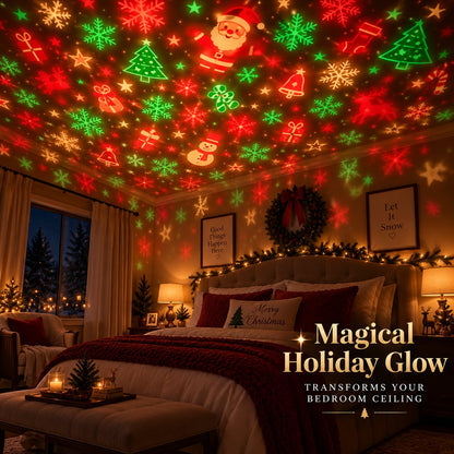 🌲Cozy Christmas Tree Glow Projector Ligh – USB-Powered Cozy Holiday Decor