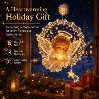 🔥HOT SALE 50% OFF✨🎄Lighted Christmas Window Decoration with Suction Cup | Warm LED Window Light with Double-Layer Design & Multiple Festive Styles Flat Version✨