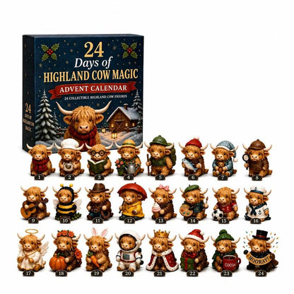 🎄 2026 Christmas Sale – 50% OFF | 24 Days of Highland Cow Magic™ Advent Calendar – 24 Collectible Cow Surprises