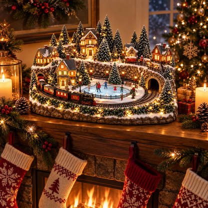 🎄 Lighted & Animated Christmas Village Collection – Magical Moving Holiday Display ✨
