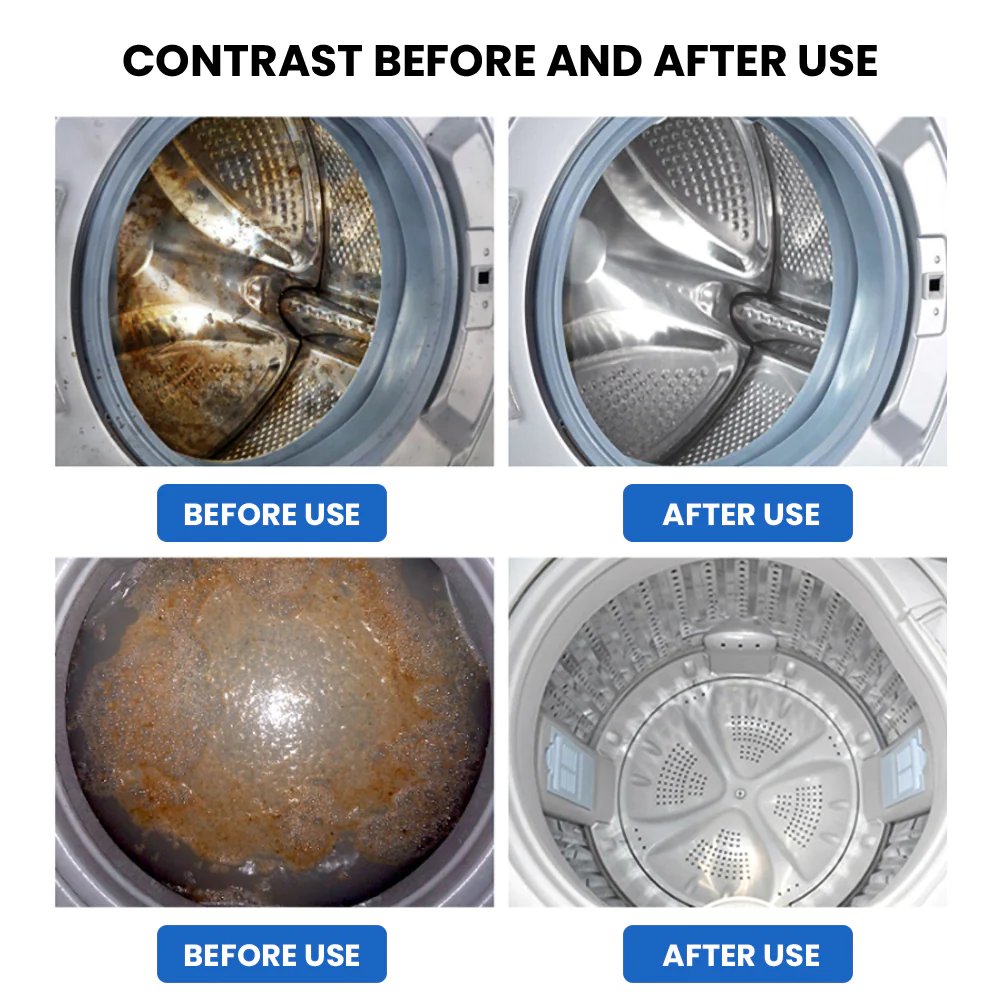 🔥🔥 Powerful Washer Deep Cleaner Tablets – Eliminate Hidden Bacteria & Bad Smells Fast