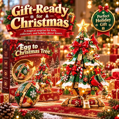 🔥 LAST DAY 50% OFF 🔥 Egg-to-Christmas Tree™ Magical Transforming Toy – Cardinal Christmas Tree Holiday Gift 🎄🎁✨