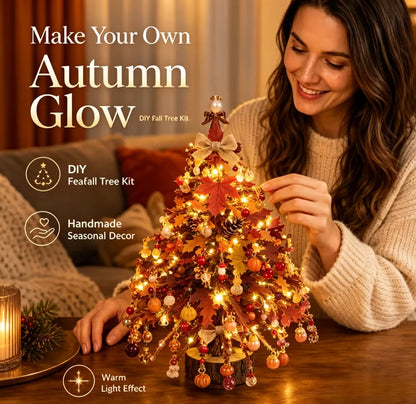 🎄 DIY Beaded Christmas Tree Kit — Warm LED Lights Included | Complete Craft Set: Crystal Beads, Angel Topper, Base & String Lights | Hand-Made Mini Tree That Looks Straight Off a Boutique Shelf | Fun Holiday Project for Kids & Family