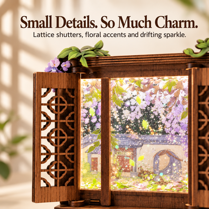 Secret Garden Window™ – Lighted Fridge Magnet with Moving Liquid