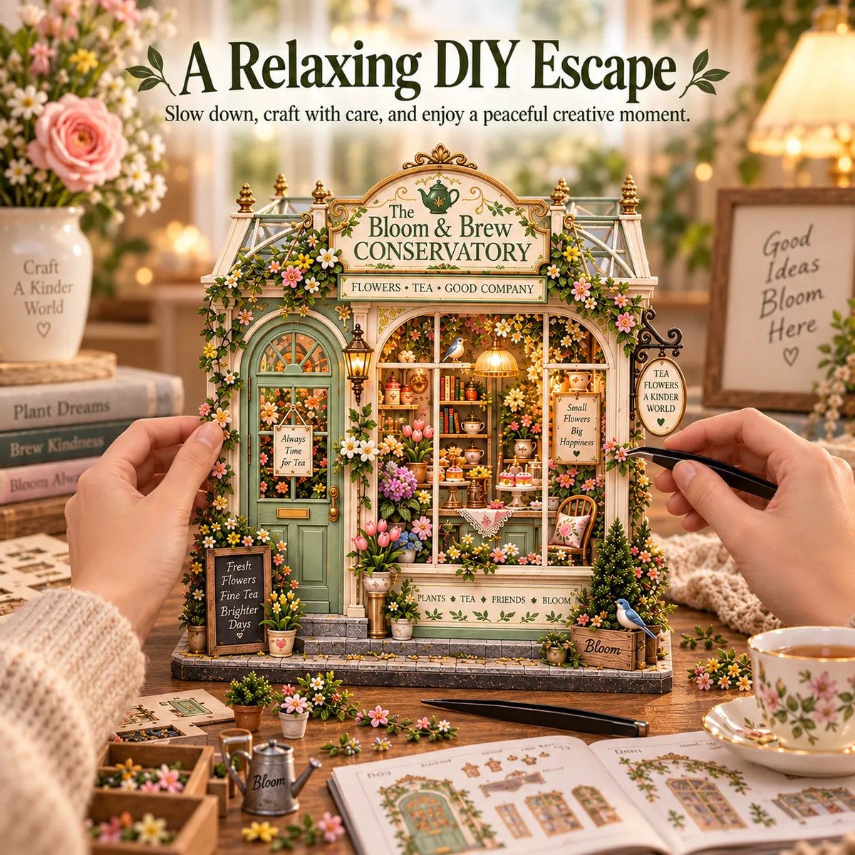 🌊🦪 The Seabreeze Oyster Café™-DIY 3D Miniature Coastal Café Kit