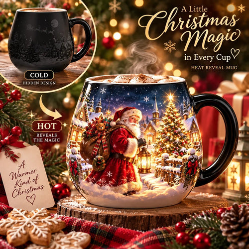 🎄Christmas Magic Color-Changing Mug – Heat Reveal Holiday Gift