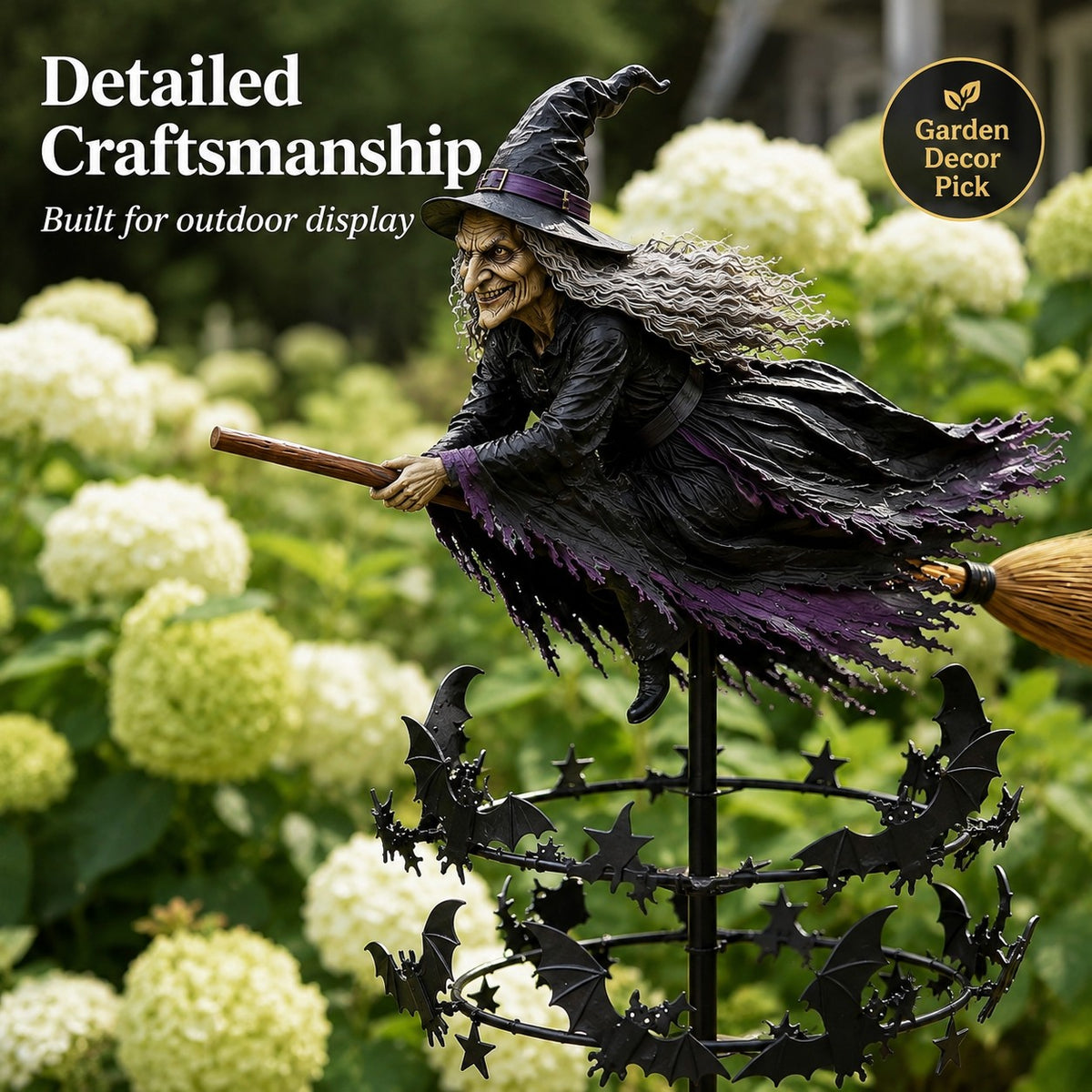 🔥50% Off Last Day -Halloween Early Bird Special🧙‍♀️ The Enchanted Witch Garden Wind Spinner