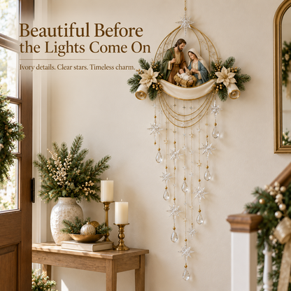 Heavenly Noel Starfall Nativity Wall Light – Bring the Heart of Christmas Home