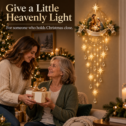 Heavenly Noel Starfall Nativity Wall Light – Bring the Heart of Christmas Home