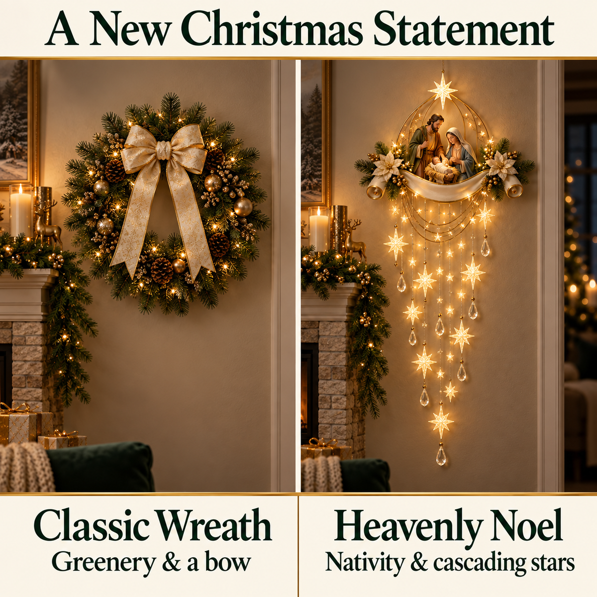 Heavenly Noel Starfall Nativity Wall Light – Bring the Heart of Christmas Home