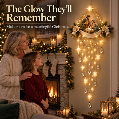 Heavenly Noel Starfall Nativity Wall Light – Bring the Heart of Christmas Home