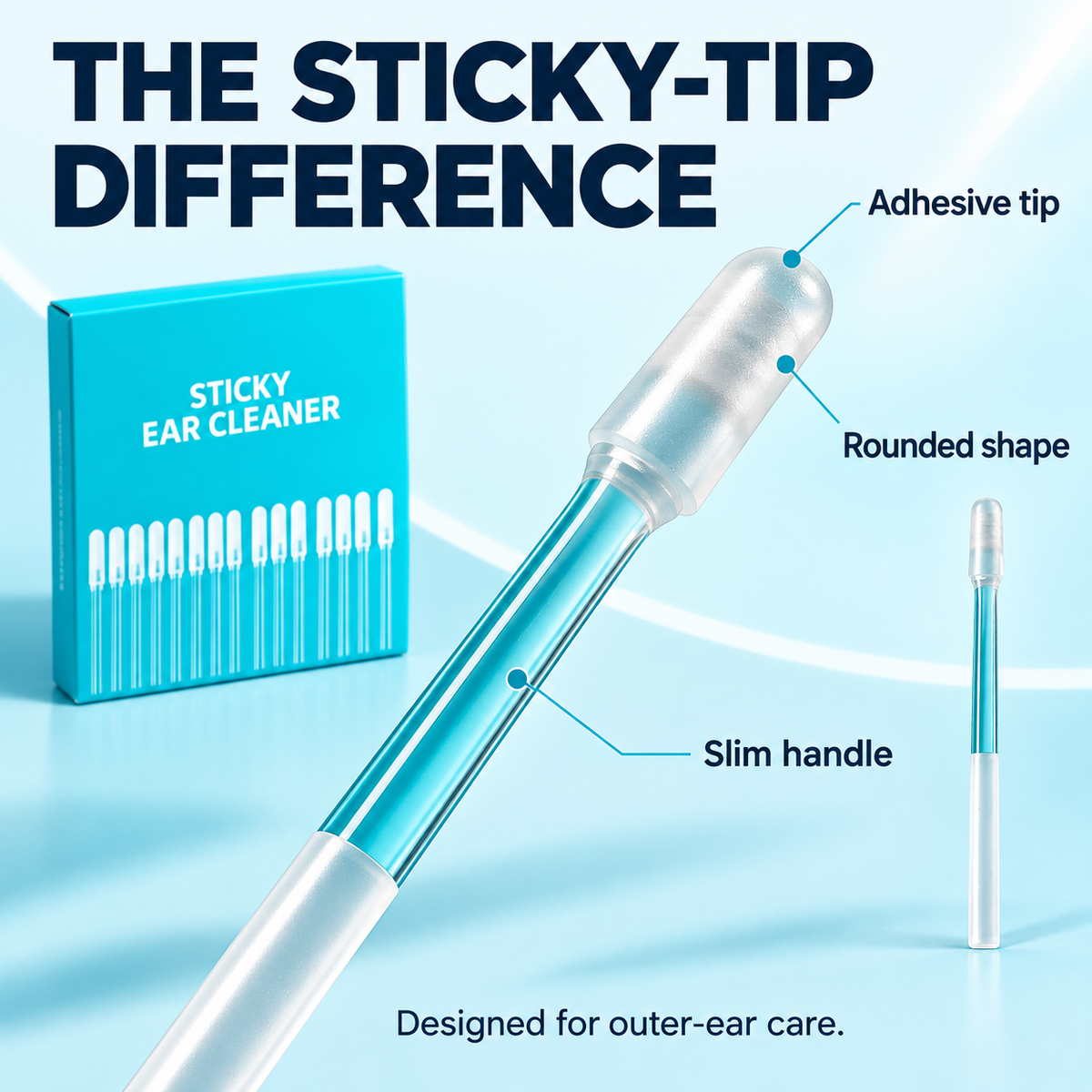 🔥Last Day 49% OFF 💦Sticky Ear Cleaning Sticks – Gentle, Visible Ear Care