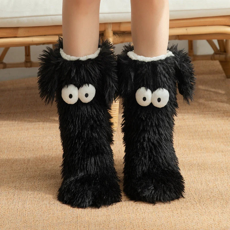💗last Day Sale 50% Off⚡50k+ Sold💕women's Plush Slippers Socks Floor Socks Winter Home Indoor Thickened Fleece-lined Anti-slip Adult Women's Plush Snow Socks Shoe Covers