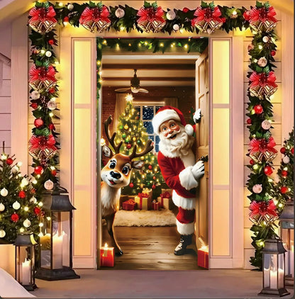 🔥Last Day Promotion 60% OFF💥2026 Christmas Front Door Decoration Cover