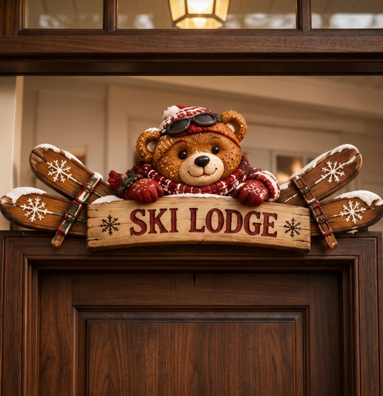 6 Styles Door Topper Collection ❄️🎿 | Rustic Winter Mountain Cabin Door Frame Decor, Christmas Above-Door Wall Sign, Seasonal Porch Home Ornament