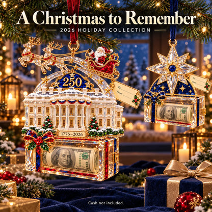 🎄 Christmas Cash Gift Ornament | 20 Crystal-Style Designs with Money Holder & Gift Tag 🎁