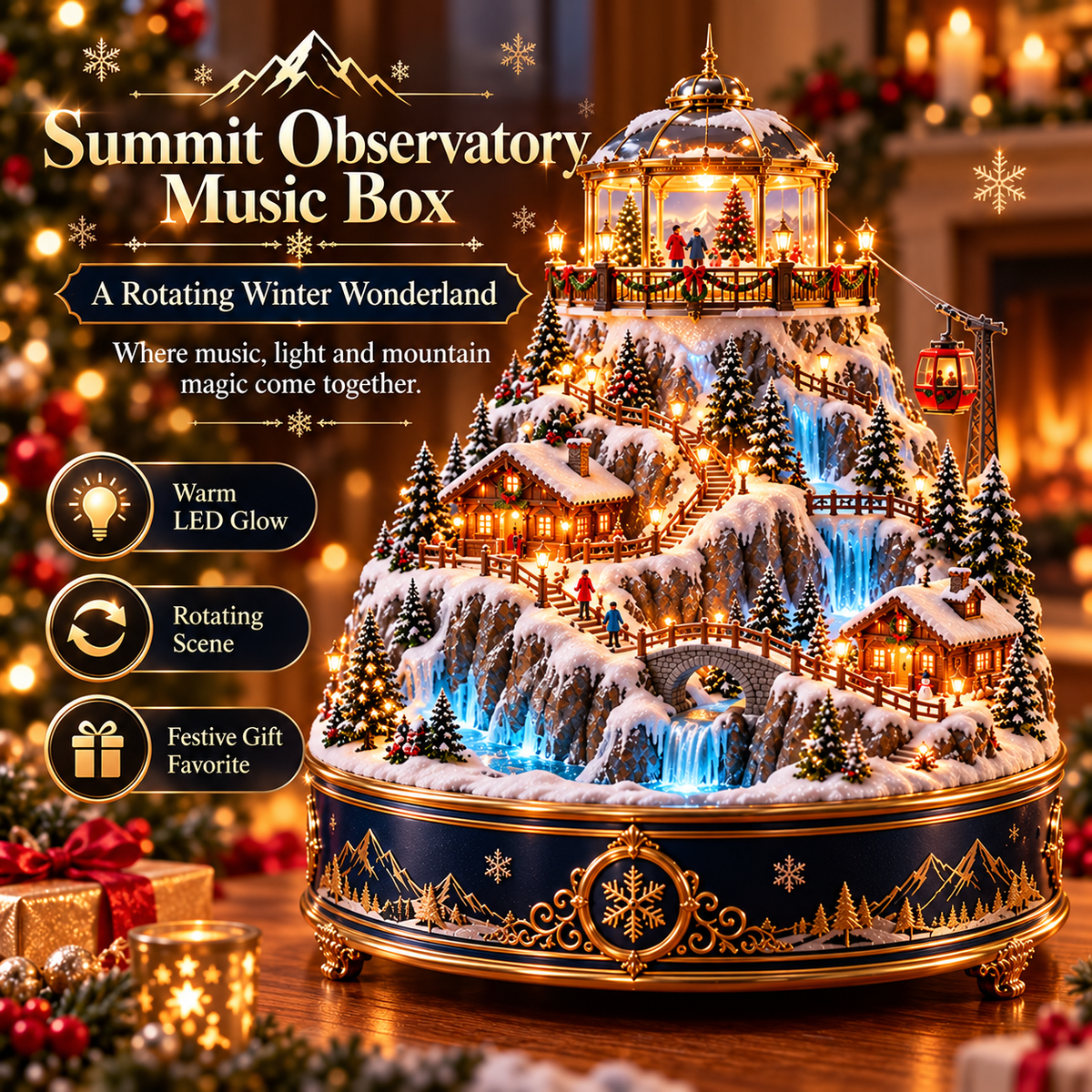 ❄️ Summit Observatory Music Box – A Winter Wonderland to Treasure Every Christmas ✨