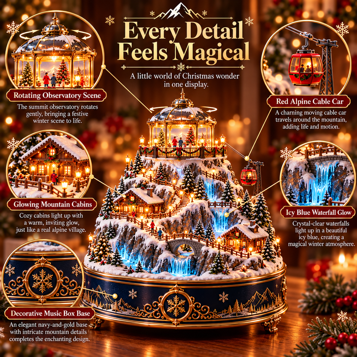 ❄️ Summit Observatory Music Box – A Winter Wonderland to Treasure Every Christmas ✨