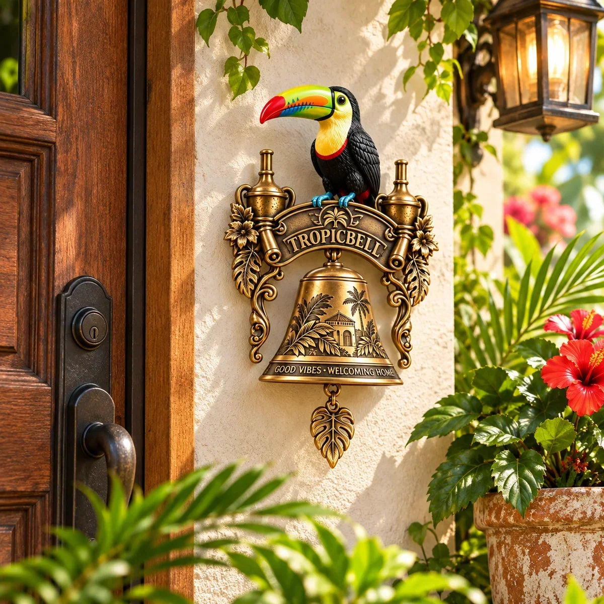 TROPICBELL™ Vintage Toucan Brass Doorbell