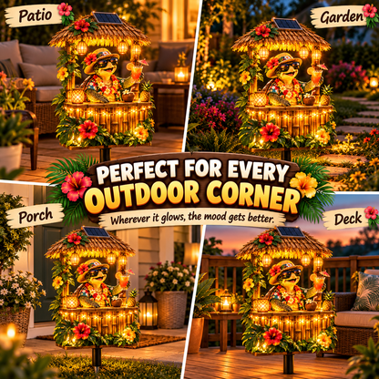 🌺 Solar Tiki Turtle Bar Light – Bring Island Joy & Warm Glow to Your Backyard ☀️🐢