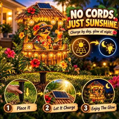 🌺 Solar Tiki Turtle Bar Light – Bring Island Joy & Warm Glow to Your Backyard ☀️🐢
