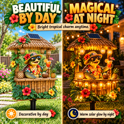 🌺 Solar Tiki Turtle Bar Light – Bring Island Joy & Warm Glow to Your Backyard ☀️🐢
