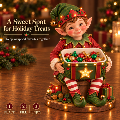 🎄 Christmas Sale ✨ Light-Up Christmas Candy Bowl – Charming Holiday Tabletop Decor & Gift 🎁