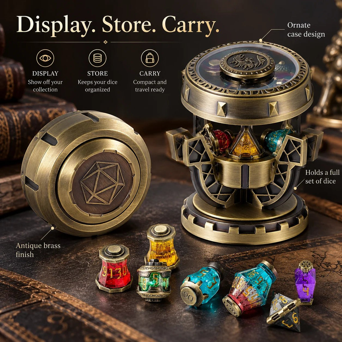 🎲2026 DND Dice Set Alchemist’s Metallic Elixir Metal Dice Set