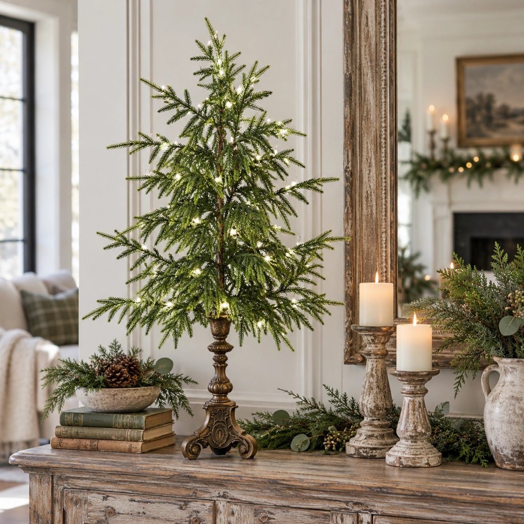 🔥Last Day 50% Off🔥Vintage Lighted Norfolk Pine Trees