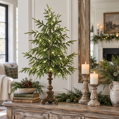🔥Last Day 50% Off🔥Vintage Lighted Norfolk Pine Trees
