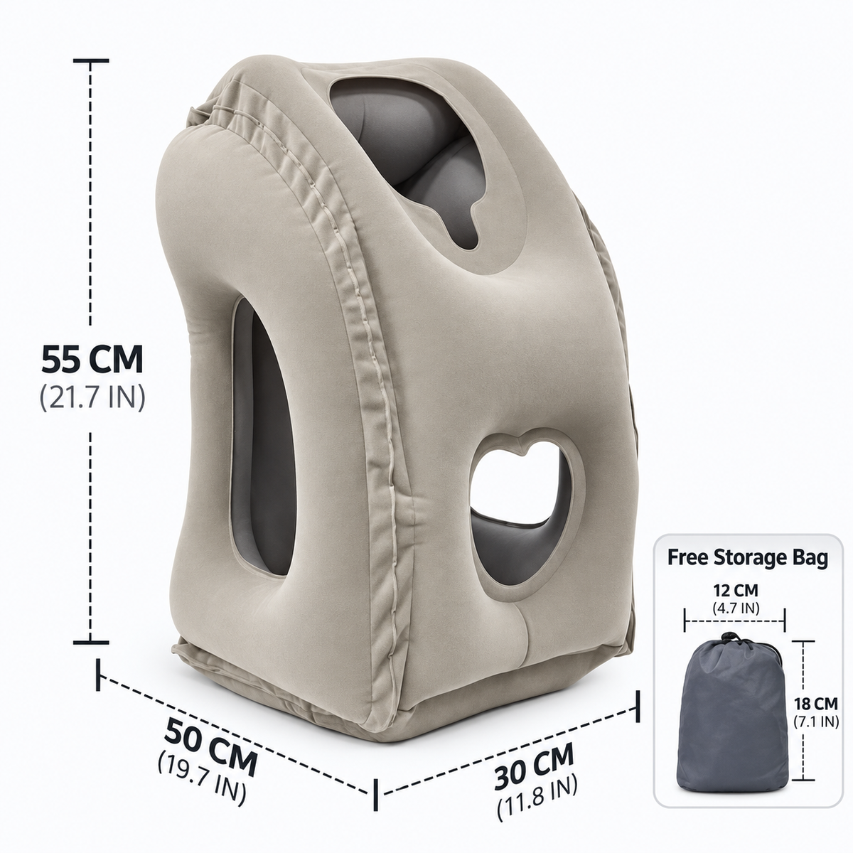 🔥 50% OFF – ✈️Ergonomic Inflatable Travel Pillow | 45° Comfort Support for Better Sleep Anywhere