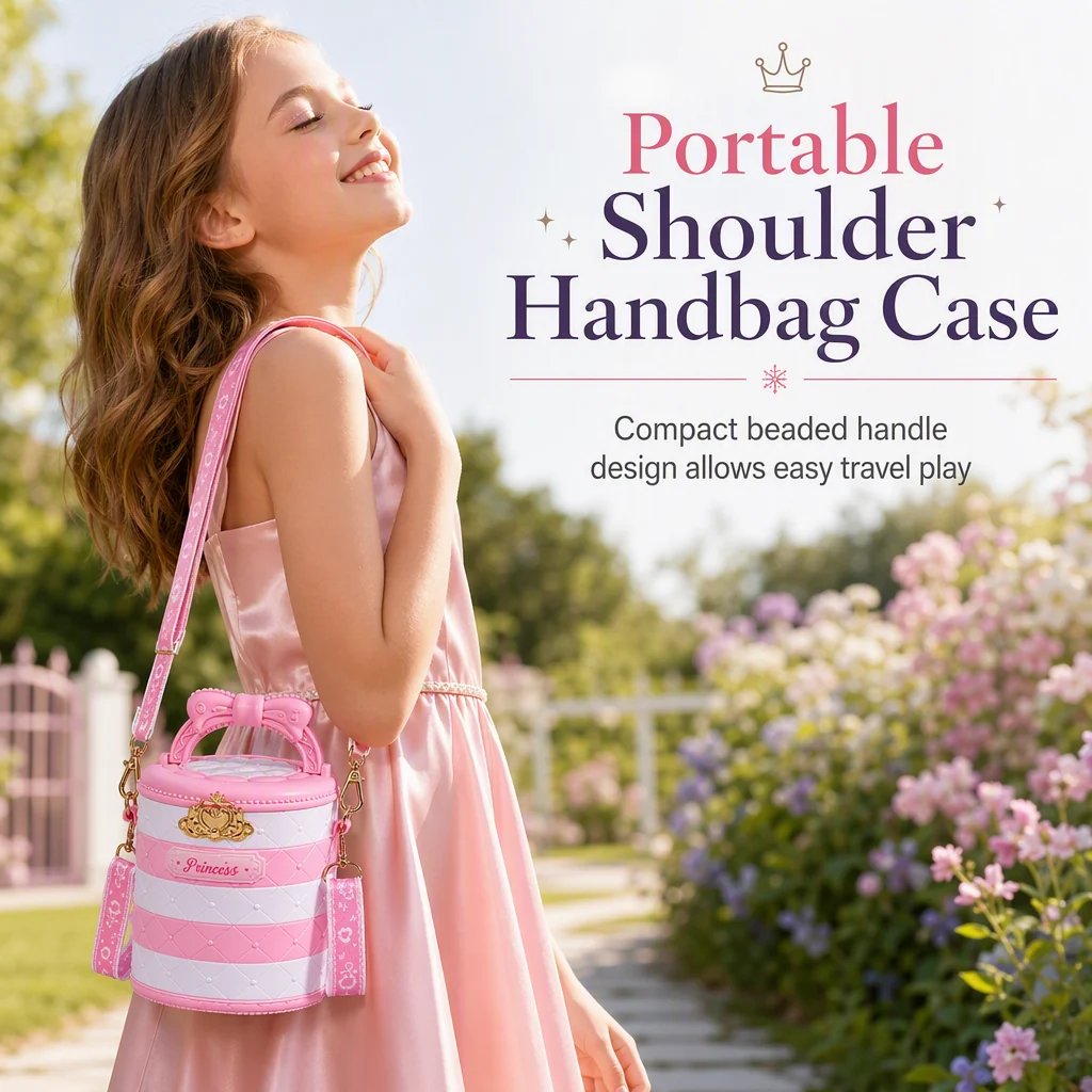 💯50% OFF !! ⏰ Washable Princess Makeup Set – Non‑irritating, trays & portable case 🎀