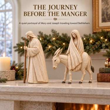 ✨ Before the Manger™ – Journey to Bethlehem Mary & Joseph Nativity Figurine Set