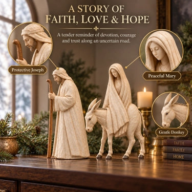 ✨ Before the Manger™ – Journey to Bethlehem Mary & Joseph Nativity Figurine Set