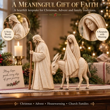 ✨ Before the Manger™ – Journey to Bethlehem Mary & Joseph Nativity Figurine Set