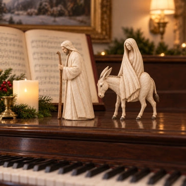 ✨ Before the Manger™ – Journey to Bethlehem Mary & Joseph Nativity Figurine Set