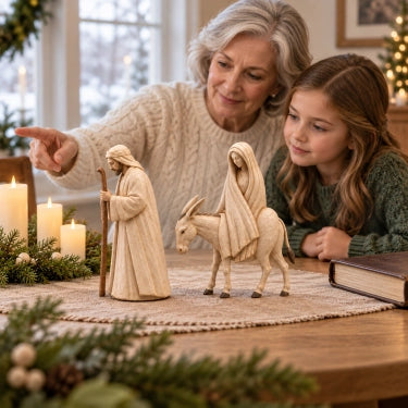 ✨ Before the Manger™ – Journey to Bethlehem Mary & Joseph Nativity Figurine Set