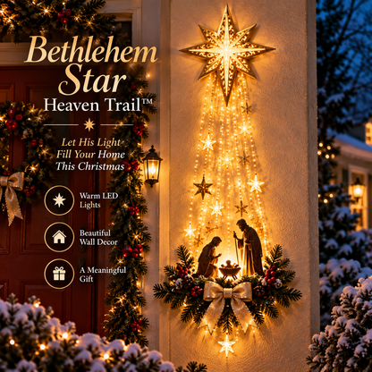 🎄 Christmas Hot Sale - 49% OFF✨ Bethlehem Star of Faith ✝️- Lighted Nativity Wall Decor