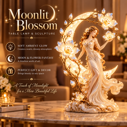🌙 Moonlit Blossom Goddess Lamp — A Little Moonlight for Beautiful Moments ✨