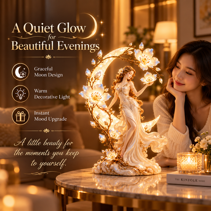 🌙 Moonlit Blossom Goddess Lamp — A Little Moonlight for Beautiful Moments ✨