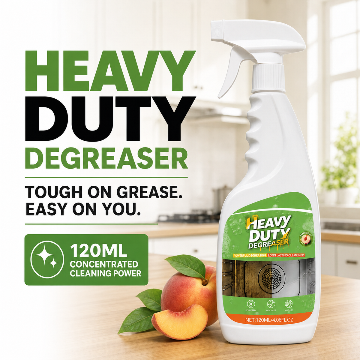 🧽 Duty Kitchen Degreaser Spray – Cut Tough Grease Fast ✨