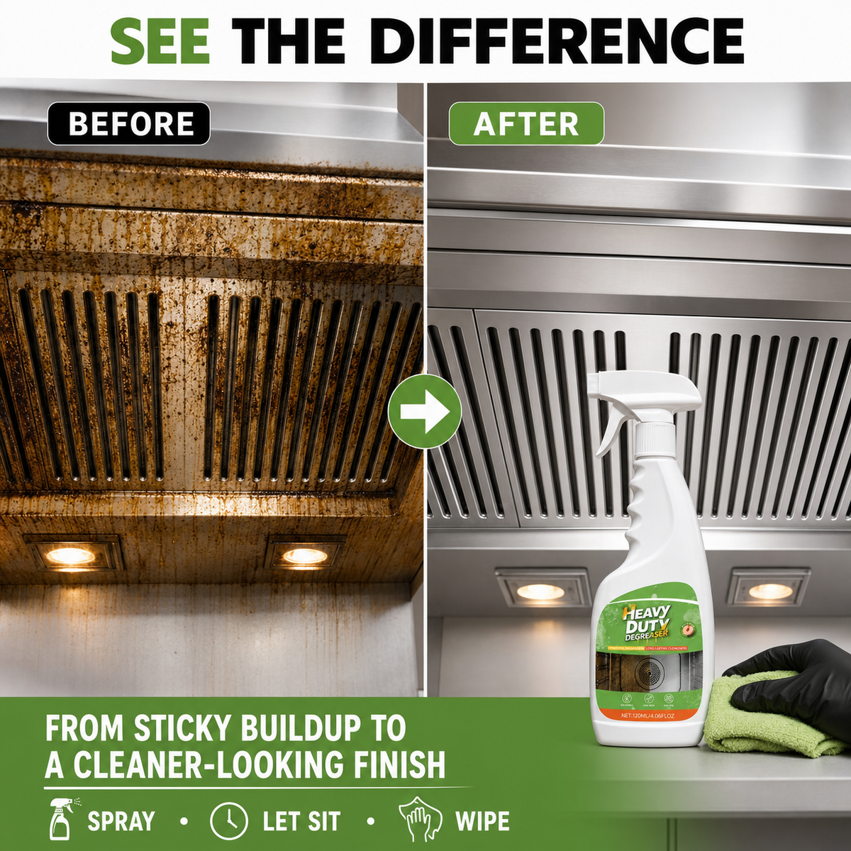 🧽 Duty Kitchen Degreaser Spray – Cut Tough Grease Fast ✨