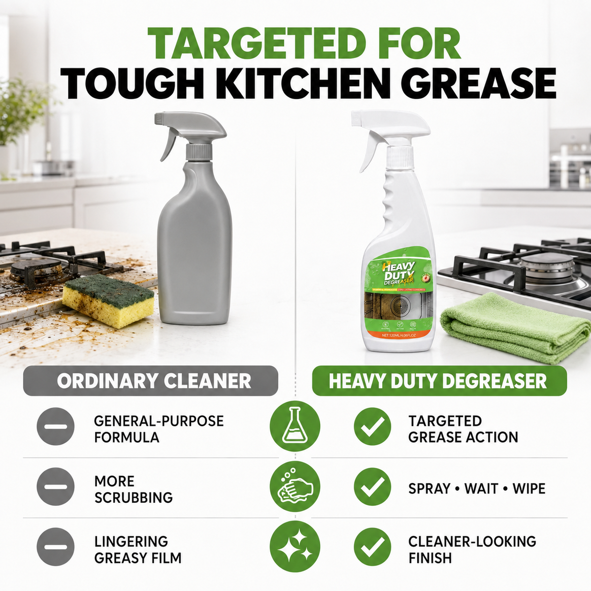 🧽 Duty Kitchen Degreaser Spray – Cut Tough Grease Fast ✨