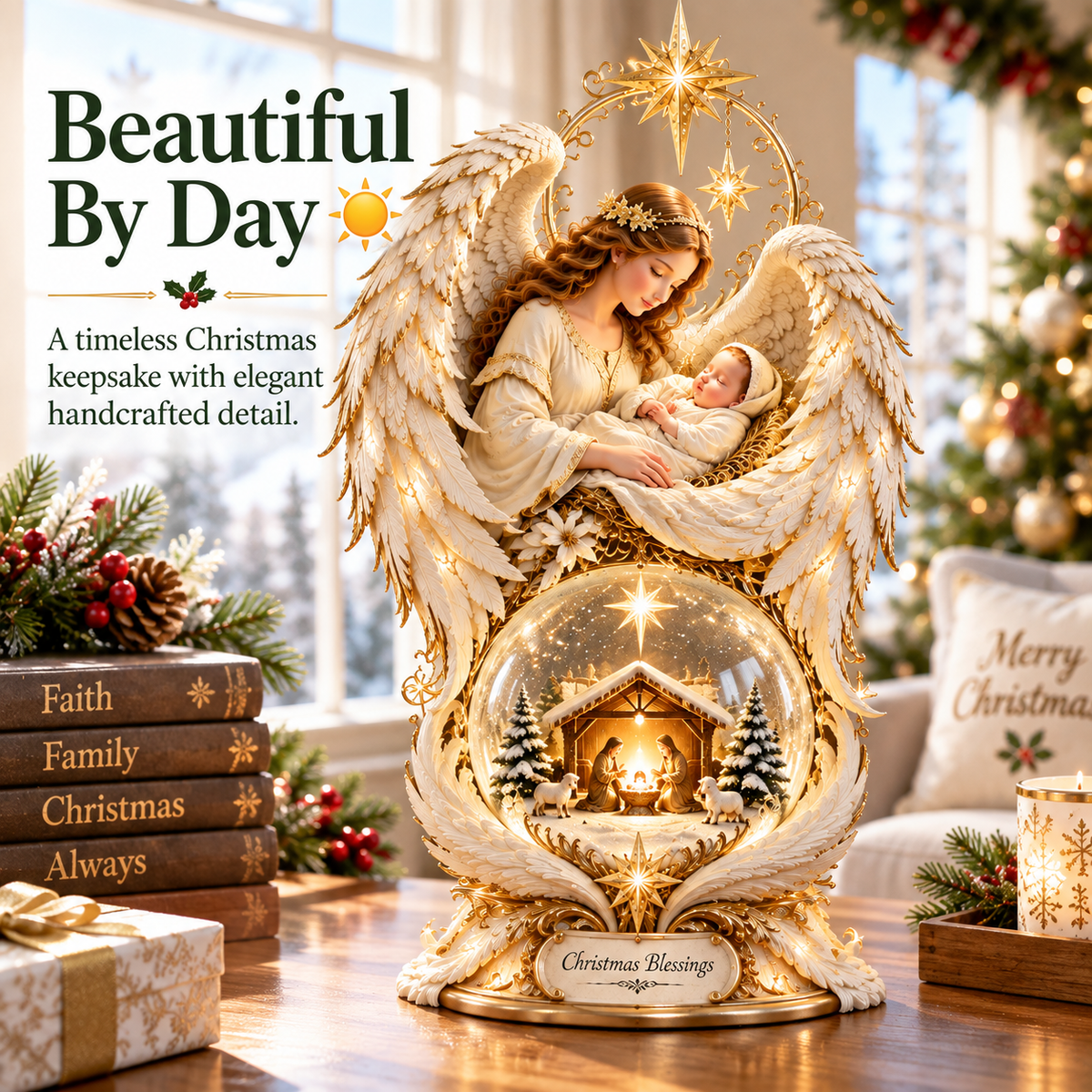 ✝️ Bring the Holy Night Home – Heavenly Noel Nativity Light