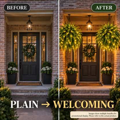 💥 50% OFF💛 Glowing Boston Ferns with Lights✨ Zero Watering & Maintenance