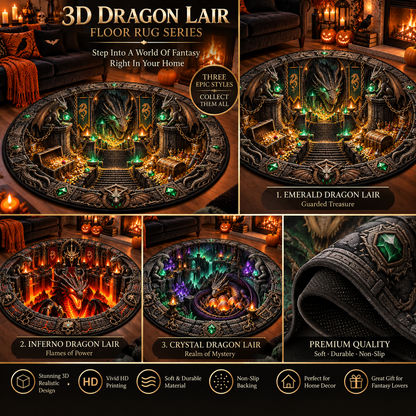 🐉 Dragon Realm 3D Illusion Rug — Step Into a World of Fantasy at Home ✨