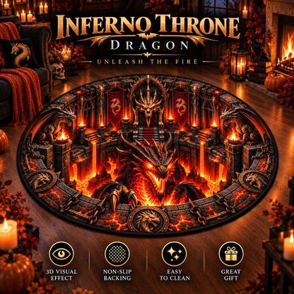 🐉 Dragon Realm 3D Illusion Rug — Step Into a World of Fantasy at Home ✨
