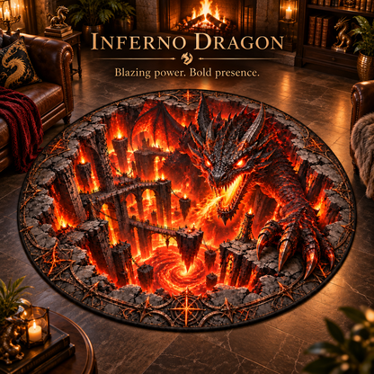 🐲 Legendary Dragon 3D Illusion Rug — Bring an Epic Realm Home